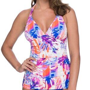 NWT Profile by Gottex V-Neck Halter Tankini Top 8